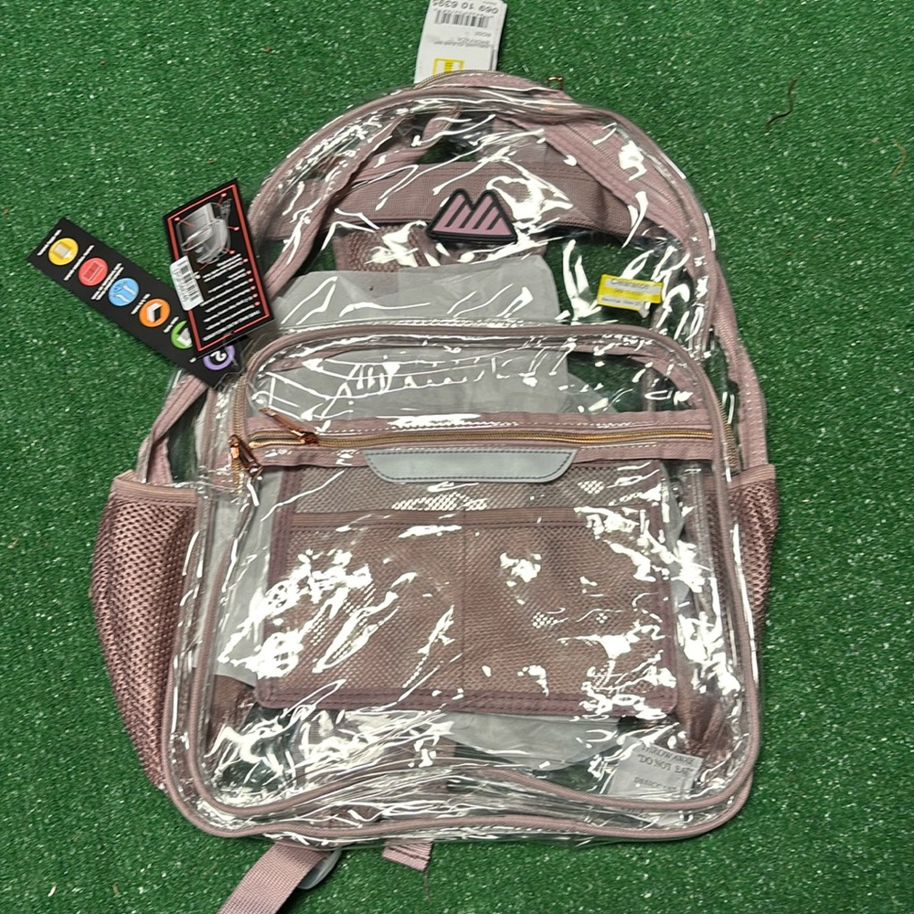 NWT Clear Mulit-pocket bookbag